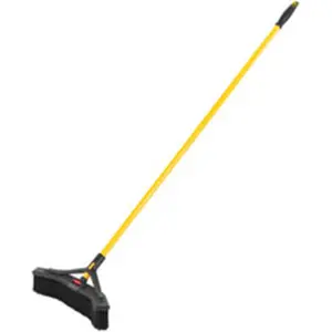 Rubbermaid Commercial Products  Maximizer Push-to Center 18 in. Broom, Black & Yellow