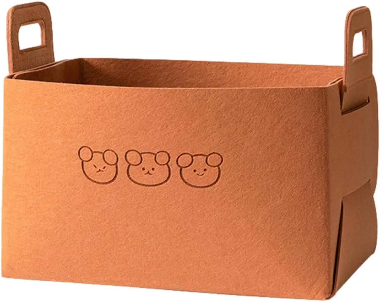 Foldable Felt Trunk Organizer with Adorable Bear Design