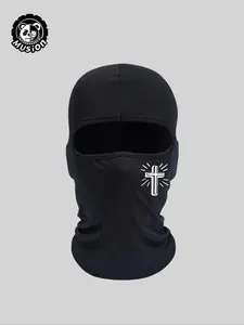 Balaclava Cross Printing Ski Mask, 2 Counts Breathable Headwear for Riding and Outdoor Sport, Sports & Outdoor Clothing Accessories