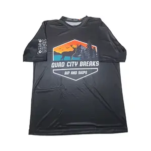 QuadCityBreaks 100% Polyester Athletic Dri-Fit T-Shirt Menswear Top