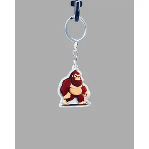 Sasquatch Acrylic keychain, Cute kawaii memorial ornament, pet portrait charm, backpack fob, dad car décor, stocking stuffer, birthday gift