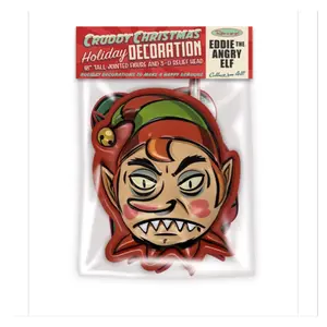 Retro A Go Go! Cruddy Christmas Holiday Decoration! Eddy the Angry Elf! Brand new!