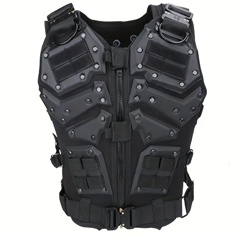 TF3 Tactical Vest for Outdoor Sports CS Games and Training - High-Density Sponge Fabric EVA Material Adjustable Straps MOLLE System Chest Protector