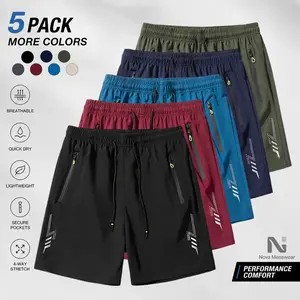Men's  SportsQuick-Dry Athletic Shorts, SolidColor Breathable Quick-Dry Stylewith Zipper Pockets andDrawstring Waist, Gym Favorite,Suitable for Outdoor Activities andFitness Training. men'sshorts,shorts for summer Print Set, Breathable Men's