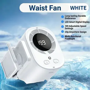 2026 Clip-on Fan (with LED Display) — Versatile for Multiple Scenarios: 360° Rotation, 100 Adjustable Speeds, USB Charging
