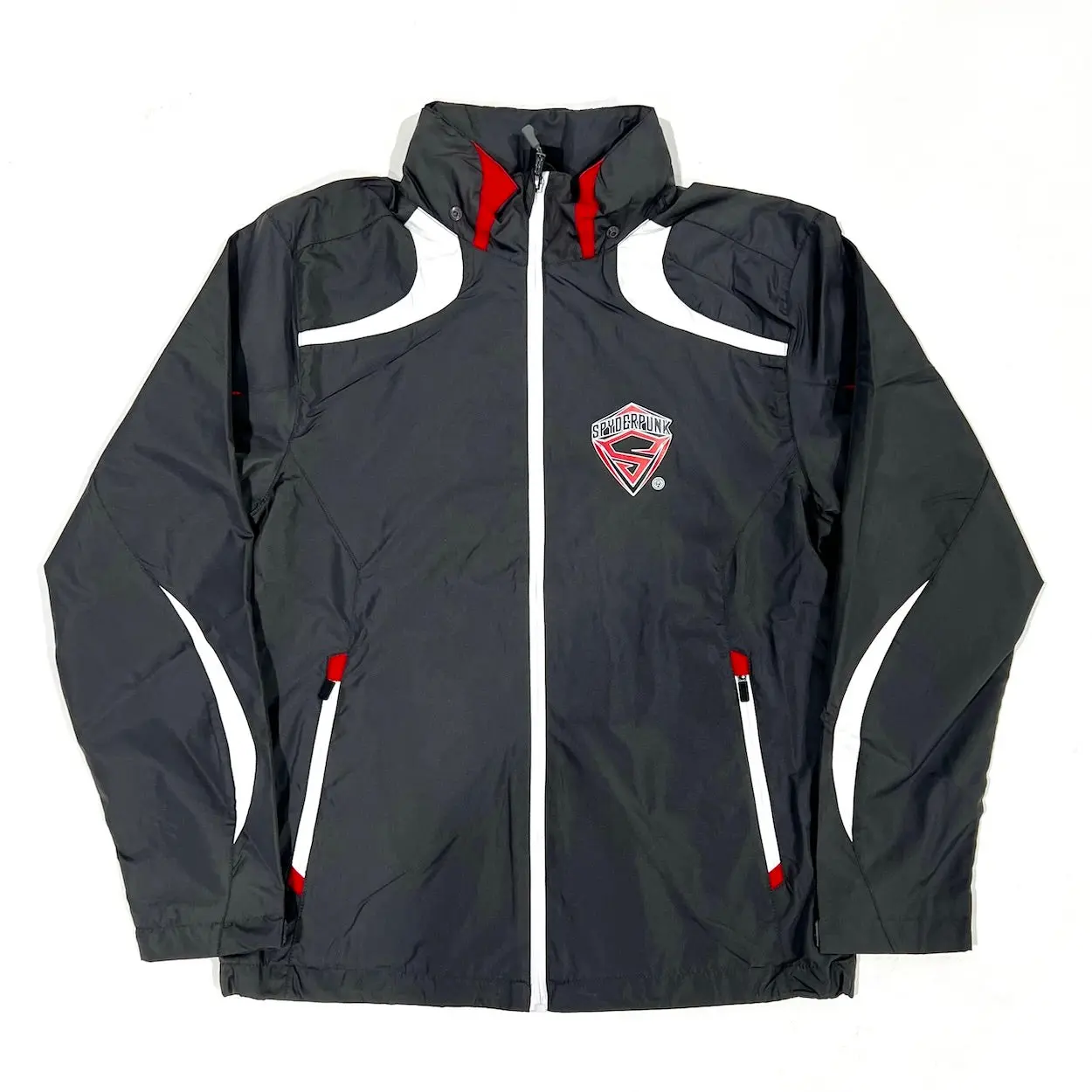Spyderpunk Men's Windbreaker - Mesh Lined with Roll-Away Hood