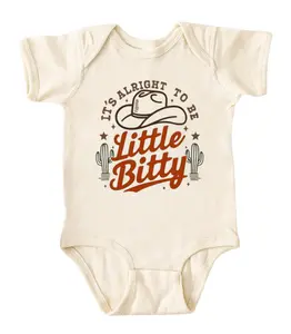 Little Bitty Cowboy Onesie, Cotton Infant Onesie, Funny Quote Baby Bodysuit, Sarcastic Novelty Infant Onesie