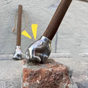Fist Hammer Multifunctional with Wooden Handle Sledge Hammer for Outdoor Camping (fist)