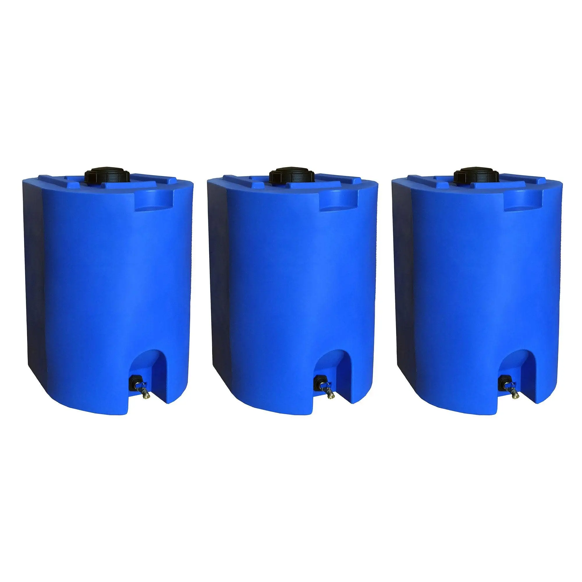 WaterPrepared 55 Gal Stackable Design Utility Water Tank with Large Cap (3 Pack) WaterPrepared 55 Gal Stackable Design Utility Water Tank with Large Cap (3 Pack)