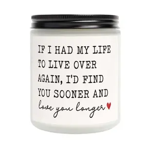 Valentines Day Gifts for Her Him, Romantic Gift for Girlfriend - Cozy Vanilla Scented Aroma Candle, Anniversary Wedding Presents, Birthday Gift for Girlfriend Boyfriend, Valentines Gifts for Wife Husband Couples