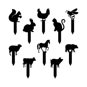 Pillars Customs Classic Yard Art Stake, Yard Animals Lawn Decor, Rustic Animal Garden Decoration, Made in USA