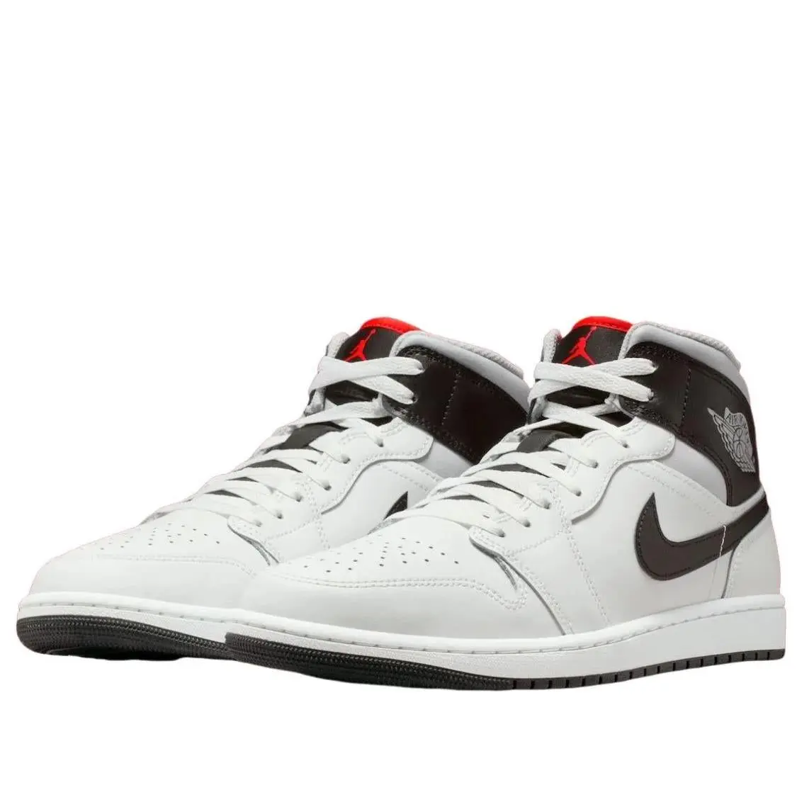 Jordan 1 Mid White Neutral Grey Infrared Men's DQ8426-109 New Jordan 1 Mid White Neutral Grey Infrared Men's DQ8426-109 New