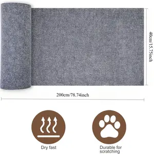 Custom-cut cat furniture protection pads, self-adhesive scratch-resistant pads to protect sofas, doors, and cat tree shelves from claw damage, gray
