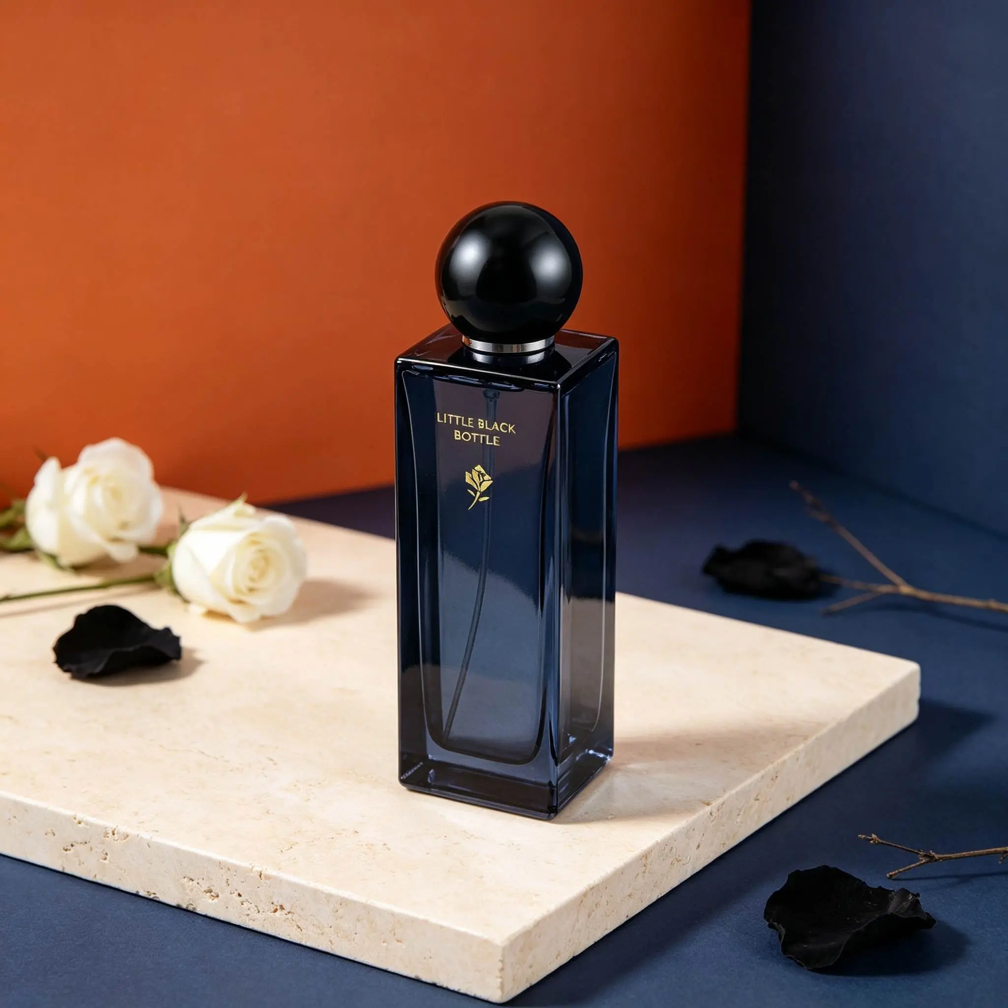 Luxury Little Black Bottle Eau de Parfum for Women, Stylish Dark Square Bottle with Round Black Cap, Sophisticated Scent, Ideal Birthday & Holiday Gift for Her sohochic