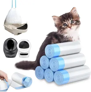 120 Pack Heavy Duty  Cat Litter Bags Compatible with Litter Robot 4/5/3, Self Cleaning Automatic Litters Box Liners, 25.2 x 15.7 inchExtra Thick Waste Drawer Liners (10-12 Gallons)
