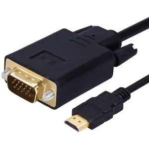 HDMI to VGA Cable Gold-Plated 1080P HDMI Male to VGA Male Active Video Adapter Converter Cord (6 Feet/1.8 Meters)