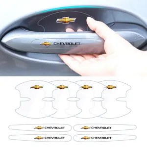 4pcs Car Door Handle Transparent Protective Film, Fits Chevrolet Monza Malibu Xl Equinox Trax, Auto Accessories, Durable & Scratch-Resistant