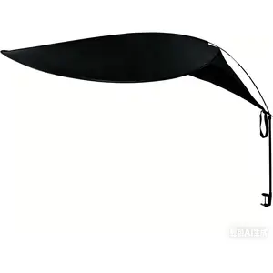 65" office cubicle desk shade, designed for light-sensitive workers, ideal for office cubicles and desk canopies, blocks overhead light, black (patent pending).