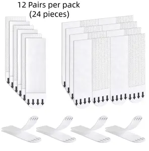 12 Pairs Heavy Duty Picture Hanging Strips, Removable & Reusable Adhesive Mounting Strips, No Damage Wall Sticky Hooks for Home Decor, No Drill, No Residue.self adhesive.