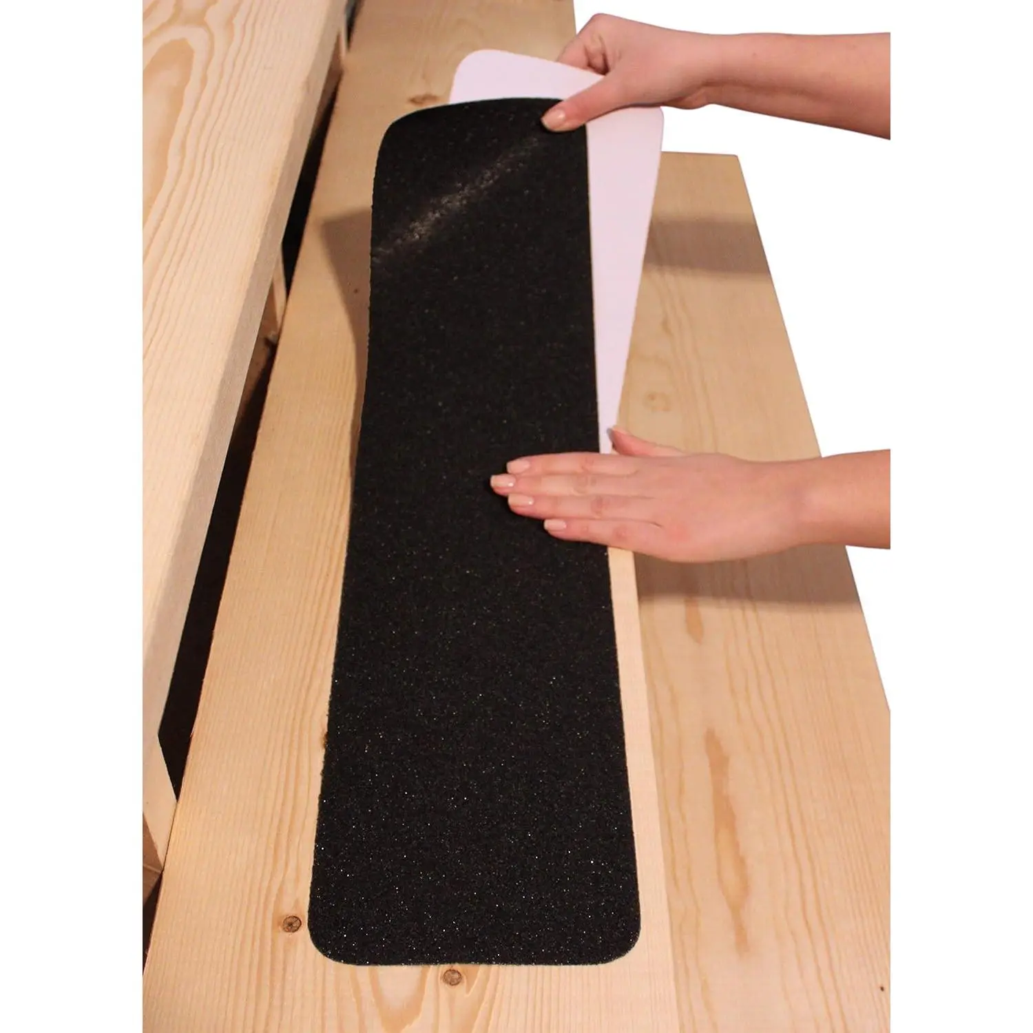 6"x30" Stair Treads Non-Slip Outdoor Tape - (15-Pack) Black Anti-Slip Strips