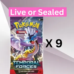 Pokémon TCG Temporal Forces Booster Packs (9) Collectible Trading Cards
