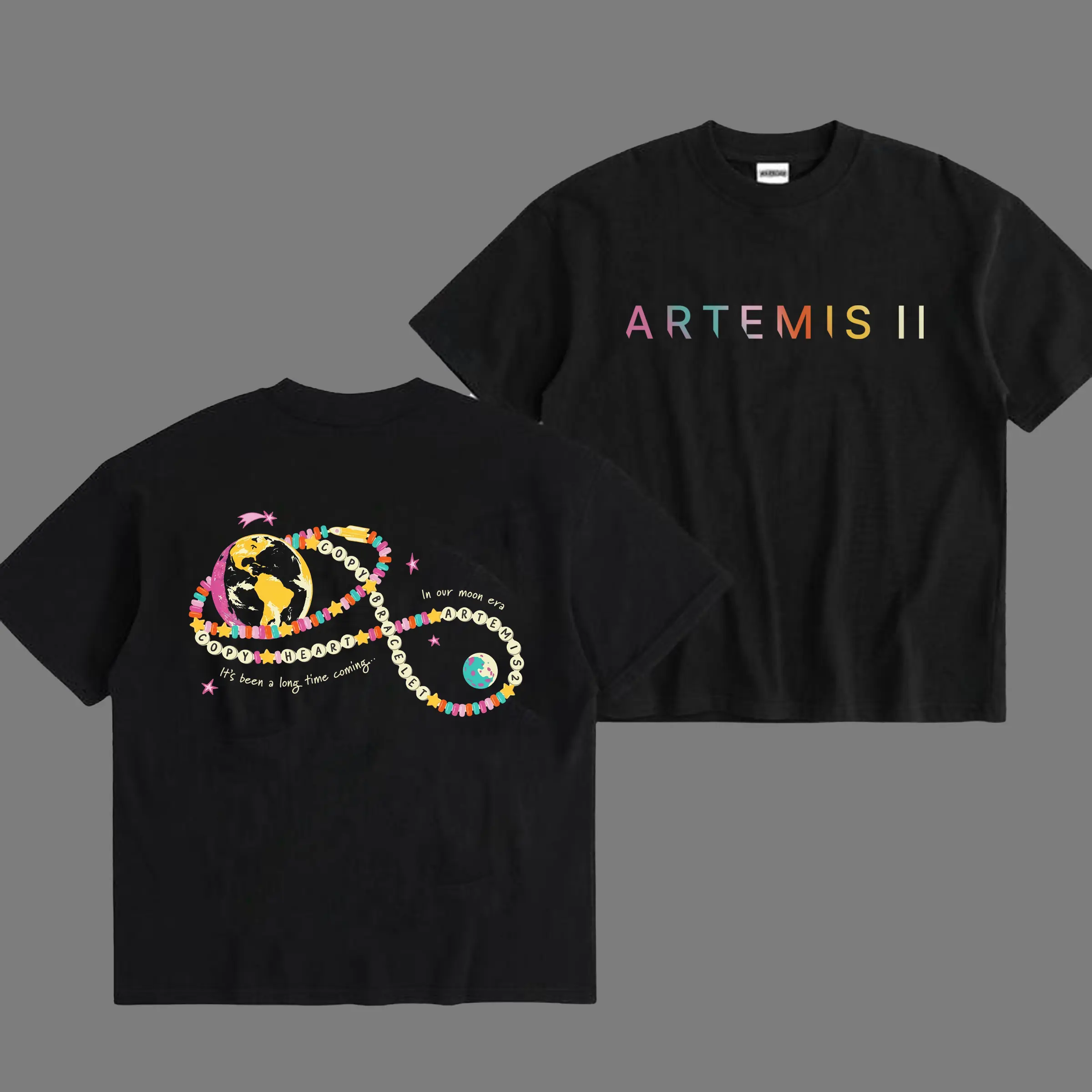 Copy Heart, Copy Bracelet, Artemis II Shirt, NASA Moon Mission Tee, Space Exploration Graphic Hoodie, Gift For Men And Women
