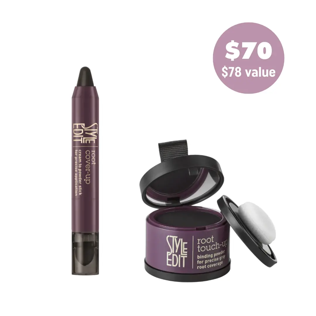 Style Edit Brunette Root Cover Up Stick and Root Touch Up Powder DUO hairstyling powder Haircare Concealer