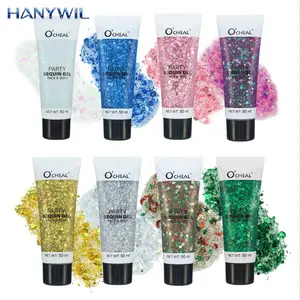[TikTok Exclusive Offers] HANYWIL New upgrade Body Glitter Gel, Glitter Gel for Hair and Body,Long-Lasting Shimmer Suitable Stage, Festival Rave Makeup Prom, 50ml