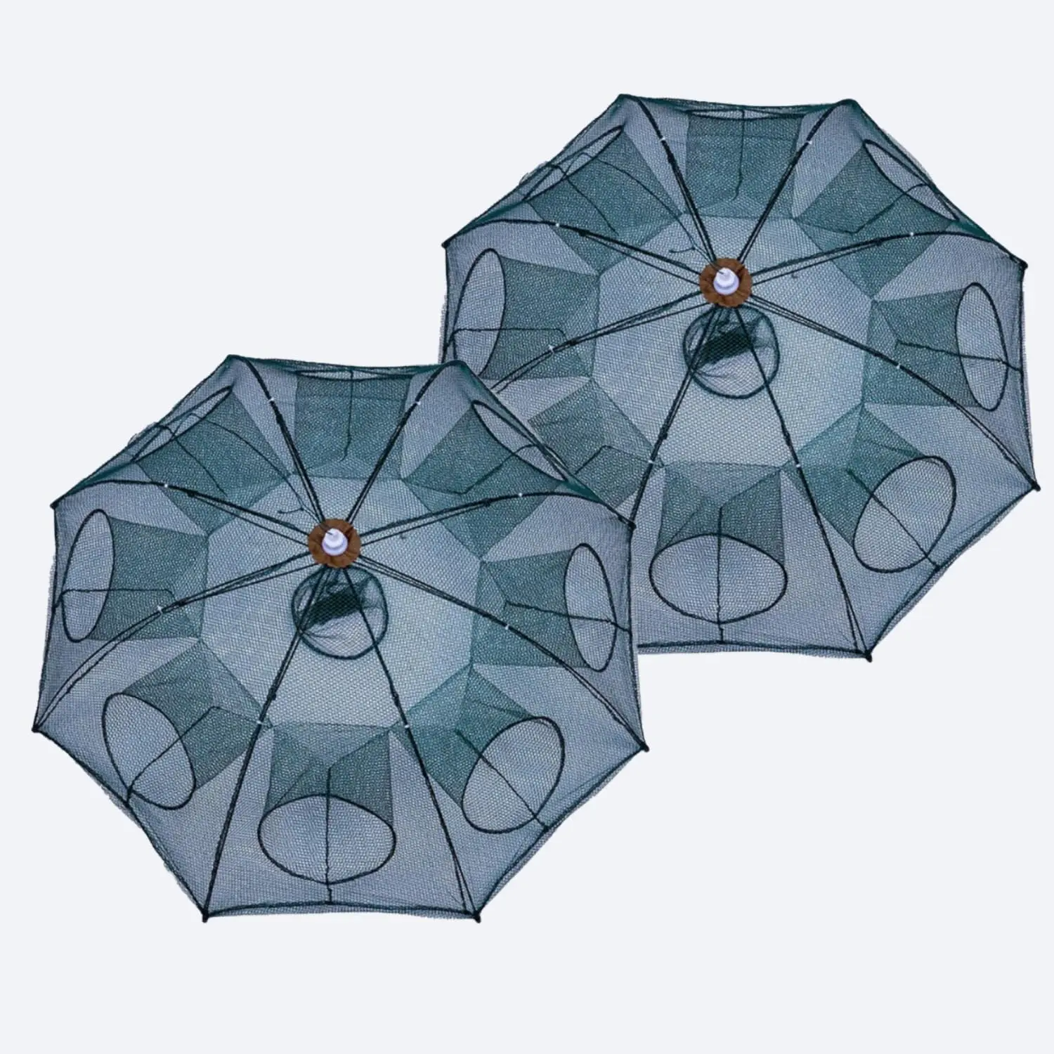 Pack Foldable Crawfish Trap, Collapsible Crawfish Trap with Escape Vents, Portable Lobster Trap Bait Box Fishing Nets for Large