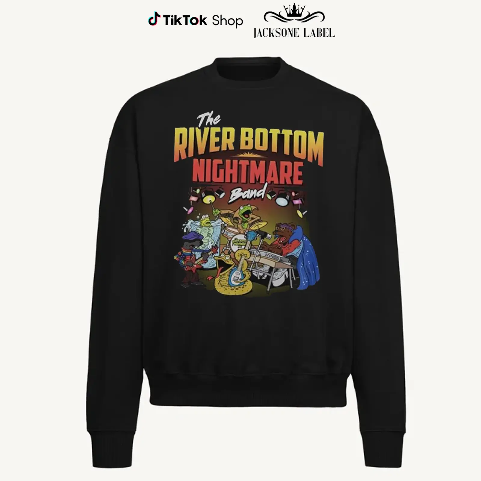 The Riverbottom Nightmare Band Sweatshirt, Emmet Otter's Jug Band Christmas Cartoon Movie Shirt, The Muppet Show, Muppets Fan, Gift For Fan, Chritsmas Party Shirt, Unisex Graphic Crewneck