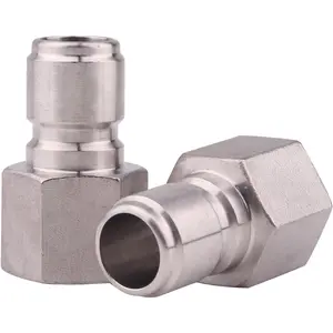 DERNORD Stainless Steel Female Quick Disconnect FPT 1/2" Homebrewing Connector Sanitary Fitting Pack of 2