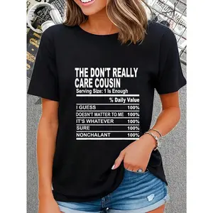 100% Cotton The Don't Really Care Cousin Nutrition Facts Cousins Men T-Shirt