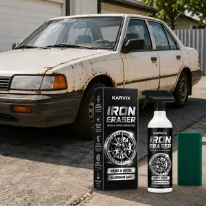 Iron Eraser Spray for Car Wheels and Paint Acting Rust and Brake Dust Remover for Professional Automotive Surface Cleaning