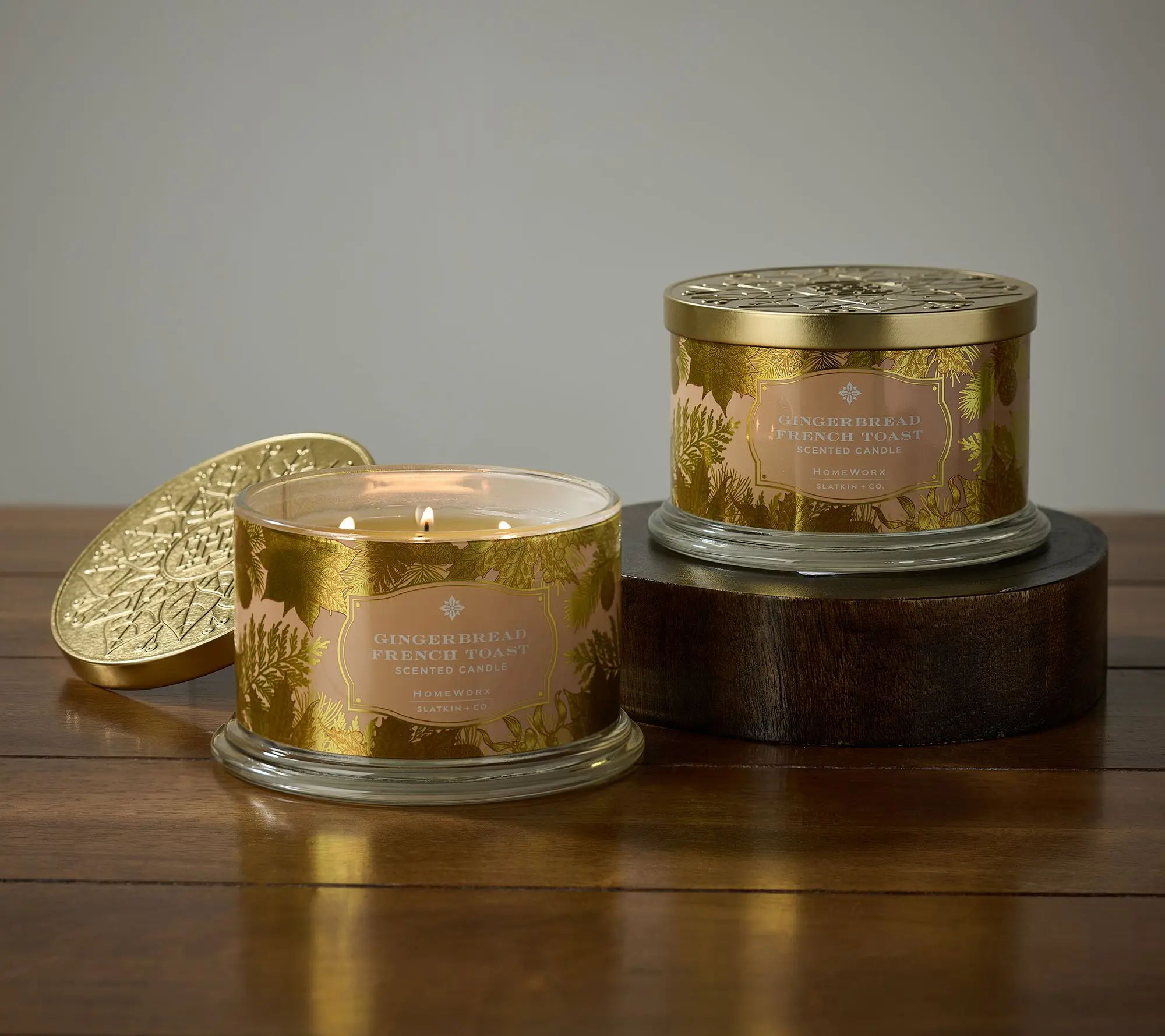 HomeWorx by Slatkin + Co. S/2 18oz Gingerbrd FT Candles HomeWorx by Slatkin + Co. S/2 18oz Gingerbrd FT Candles
