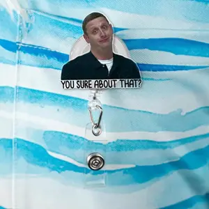 Tim Robinson Meme Badge Reel, Funny Retractable ID Holder, Viral Comedy Design, Nurse Teacher Office Badge Clip, Work Accessory, Unique Gift Idea