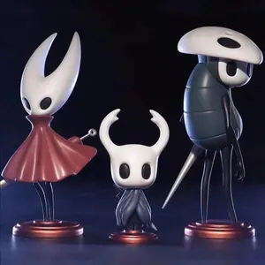 Hollow Knight 3-Piece Figure Set (Hornet + Little Knight + Quirrel)| Cute Collectible PVC Anime Game Statue for Desk/Car Decor & Gifts
