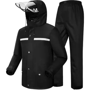 Rain Suit Waterproof Jacket and Pants Hi Vis Raincoat for Men and for All-Sport Work