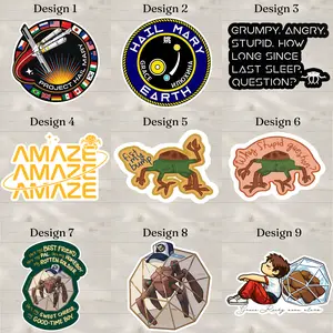 Project Hail Mary Mission Patch Die-cut Stickers, Amaze Sticker, Rocky Sticker