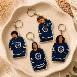 Off Campus Inspired Acrylic Keychain,  Hockey Boy TV Series Keychain, Sports Romance Bookish Charm Gift For Fans