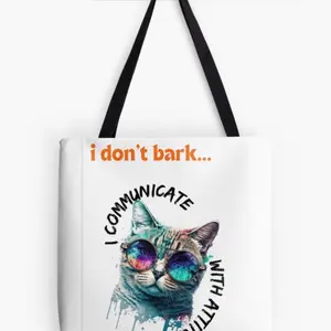 I Don't Bark Tote Bag for Pet Lovers