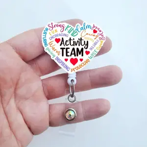 Activities Team Badge Reel Retractable Assistant ID Holder Activities Professional Gift Q20