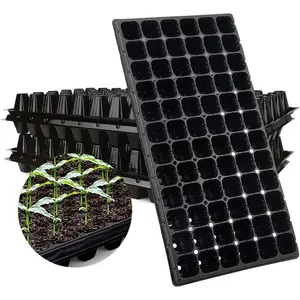 10 Pack Seed Starter Kit, 72 Cell Seedling Trays, Plastic Tray Nursery Pots Mini Propagation Plant Growth Set, Plant Growing Set, Plug-In Tray for Seed Germination
