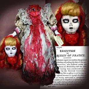 #33 Headless Marie Antoinette Bloody Decapitated 14" Doll Signed by Erika's Emporium OOAK