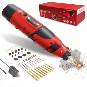 Cordless Rotary Tool Kit 12V Strong Magnetic Motor 5 Speed 18000 RPM 54 Accessories for Sanding Polishing Chainsaw Sharpener Carving Cutting DIY Crafts Drill Bits, for 3D printer