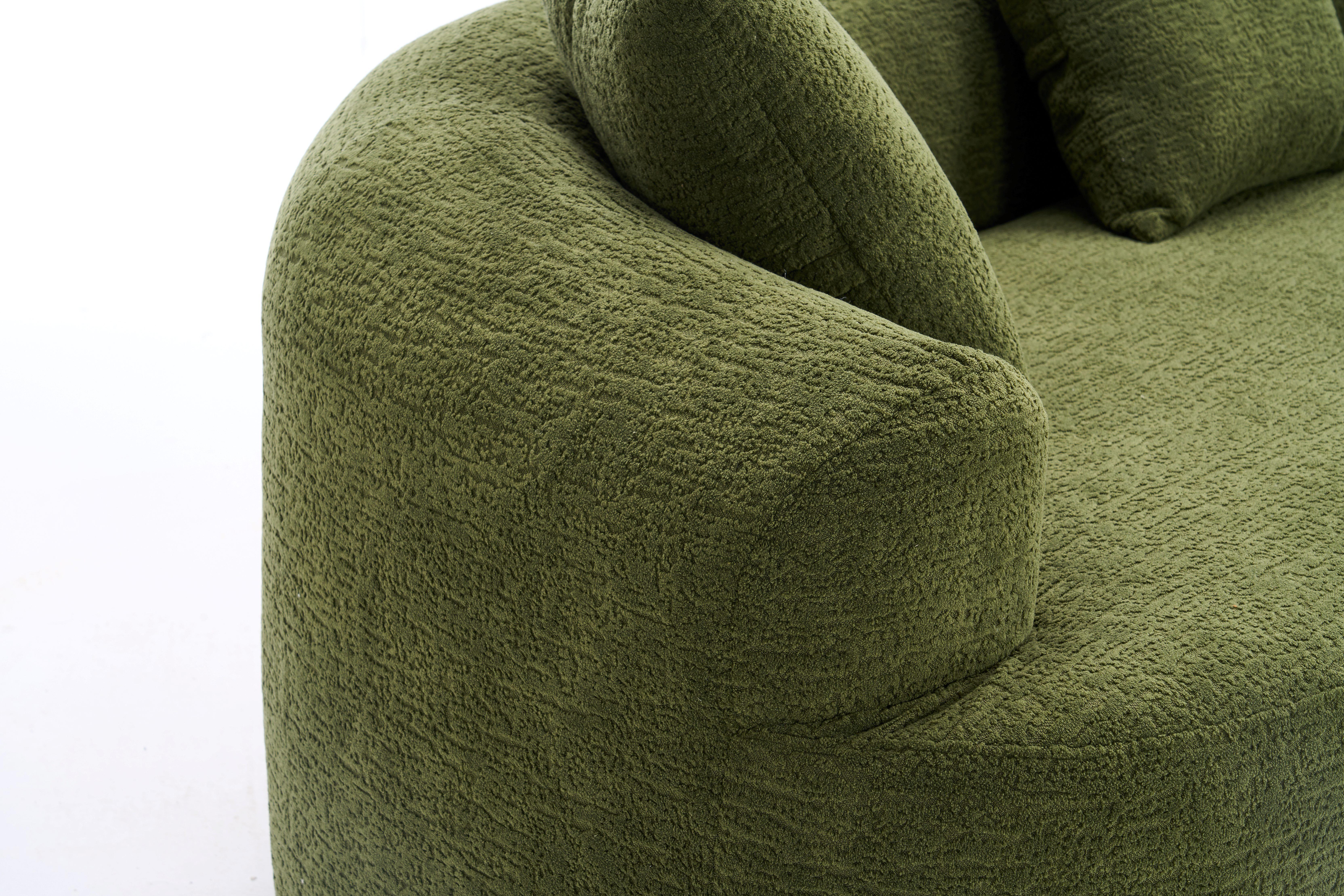 110" Curved Boneless Modular Sectional Sofa, Compression Sleeper Couch with High-Density Foam, Chenille Fabric Sofa Bed for Living Room, Bedroom, Apartment & Lounge 110" Curved Boneless Modular Sectional Sofa, Compression Sleeper Couch with High-Density Foam, Chenille Fabric Sofa Bed for Living Room, Bedroom, Apartment & Lounge