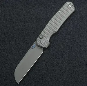 KUNWU Chad Diamond Cut Titanium Handle EEC Knife