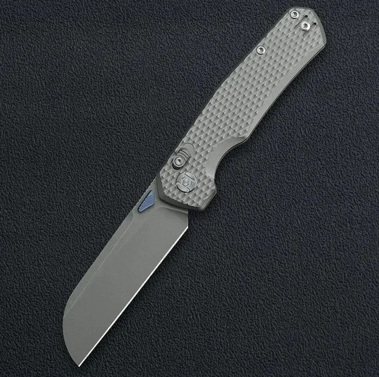 KUNWU Chad Diamond Cut Titanium Handle EEC Knife