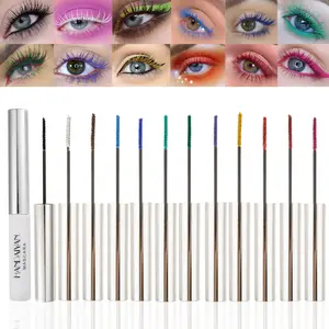 12-Color Waterproof Mascara Variety Pack - Long-Lasting, Volumizing Lash Definition, For Daily Makeup, Parties, Dates, Valentine's & Birthday Gift