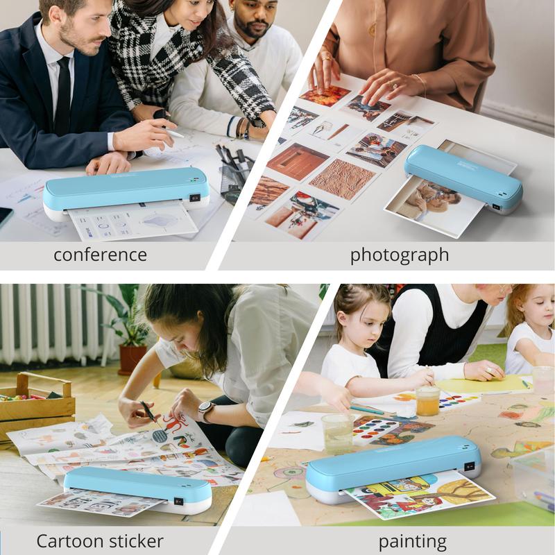 Laminator Machine with 10 Sheets - Fast Warm-Up for A4/A5/A6 Documents & Photos - Office, School, Home Use - Teacher Supplies & Organization Essentials (Color Preservation Technology)