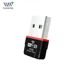 Wifi6 Wireless Network Card 300mbps USB Dongle, 2.4GHz Receiver for Desktop/laptop, Mini Design, Compatible with Win 7/10/11